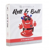 Стимулирующий презерватив-насадка Roll   Ball Strawberry - Sitabella - купить с доставкой в Златоусте