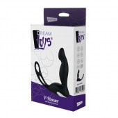 Черный вибромассажер простаты P-PLEASER W ERECTION ENHANCE - Dream Toys - в Златоусте купить с доставкой