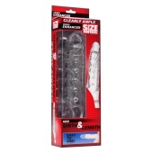 Прозразная закрытая насадка на пенис с поддержкой мошонки Clearly Ample Penis Enhancer - 22 см. - XR Brands - в Златоусте купить с доставкой