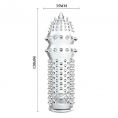 Закрытая прозрачная насадка Crystal sleeve - 14,2 см. - Erowoman-Eroman - в Златоусте купить с доставкой