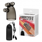 Дымчатая насадка-мастурбатор с вибрацией Vibrating Crystal Cap II - Baile - в Златоусте купить с доставкой