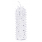 Закрытая рельефная насадка Crystal sleeve с усиками - 12 см. - Erowoman-Eroman - в Златоусте купить с доставкой