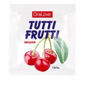 Пробник гель-смазки Tutti-frutti с вишнёвым вкусом - 4 гр. - Биоритм - купить с доставкой в Златоусте