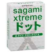 Презервативы Sagami Xtreme SUPER DOTS с точками - 3 шт. - Sagami - купить с доставкой в Златоусте