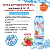 Очищающий спрей для игрушек CLEAR TOY Strawberry - 100 мл. - Биоритм - купить с доставкой в Златоусте