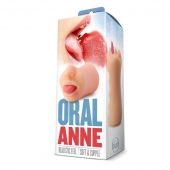 Телесный мастурбатор-ротик с язычком Oral Anne - Blush Novelties - в Златоусте купить с доставкой