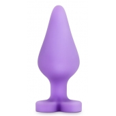 Фиолетовая анальная пробка Naughty Candy Heart Do Me Now - 8,9 см. - Blush Novelties - купить с доставкой в Златоусте