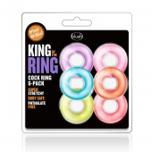 Набор из 6 эрекционных колец King of the Ring - Blush Novelties - в Златоусте купить с доставкой