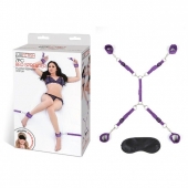 Фиолетовый набор фиксаций на кровати Classic Bedspreader - Lux Fetish - купить с доставкой в Златоусте