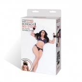 Чёрные манжеты для фиксации на кровати Bondage Bed Strap - Lux Fetish - купить с доставкой в Златоусте