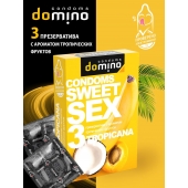 Презервативы для орального секса DOMINO Sweet Sex с ароматом тропических фруктов - 3 шт. - Domino - купить с доставкой в Златоусте