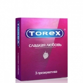 Презервативы Torex  Сладкая любовь  с ароматом клубники - 3 шт. - Torex - купить с доставкой в Златоусте