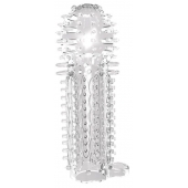 Закрытая прозрачная насадка на пенис с шипиками Nubby Sleeve - 14,5 см. - Chisa - в Златоусте купить с доставкой