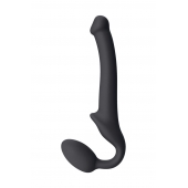 Черный безремневой страпон Silicone Bendable Strap-On S - Strap-on-me - купить с доставкой в Златоусте