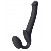 Черный безремневой страпон Silicone Bendable Strap-On S - Strap-on-me - купить с доставкой в Златоусте