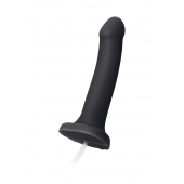 Черный фаллос с имитацией эякуляции Silicon Cum Dildo L - 19,6 см. - Strap-on-me - купить с доставкой в Златоусте