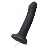 Черный фаллос с имитацией эякуляции Silicon Cum Dildo L - 19,6 см. - Strap-on-me - купить с доставкой в Златоусте