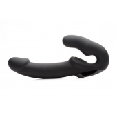 Черный безремневой страпон Urge Silicone Strap On с пультом ДУ - 24 см. - XR Brands - купить с доставкой в Златоусте