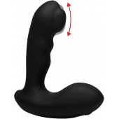Черный стимулятор простаты Alpha-Pro 7X P-Milker Silicone Prostate Stimulator with Milking Bead - XR Brands - в Златоусте купить с доставкой