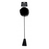 Черный стек Feather Crop с пуховкой на конце - 53,3 см. - Pipedream - купить с доставкой в Златоусте