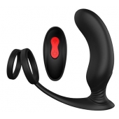 Черный массажер простаты REMOTE P-PLEASER - Dream Toys - в Златоусте купить с доставкой