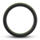 Черно-зеленое эрекционное кольцо Silicone Go Pro Cock Ring - Blush Novelties - в Златоусте купить с доставкой