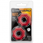 Набор из 2 красных фигурных эрекционных колец NUTZ - Blush Novelties - в Златоусте купить с доставкой