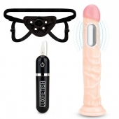 Регулируемые трусики с вибрирующей насадкой - 21 см. - Lux Fetish - купить с доставкой в Златоусте