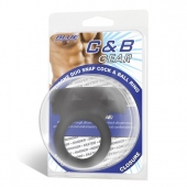 Черное двойное силиконовое кольцо С B GEAR - BlueLine - в Златоусте купить с доставкой