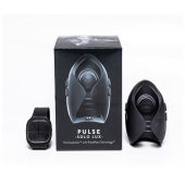Темно-серый инновационный мужской осциллятор PULSE SOLO LUX с пультом ДУ - Hot Octopuss - в Златоусте купить с доставкой