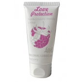 Лубрикант на водной основе с ароматом малины Love Protection Raspberry - 50 мл. - Lola Games - купить с доставкой в Златоусте