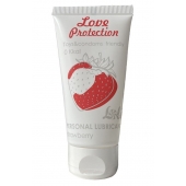 Лубрикант на водной основе с ароматом малины Love Protection Strawberry - 50 мл. - Lola Games - купить с доставкой в Златоусте