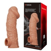 Телесная насадка на фаллос с фиксацией мошонки EXTREME SLEEVE - 15,6 см. - KOKOS - в Златоусте купить с доставкой