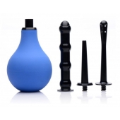 Анальный душ с 3 насадками Premium One-way Valve Anal Douche Set - XR Brands - купить с доставкой в Златоусте