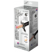 Пояс-трусики с насадкой Glamour Silver - 15,5 см. - LOVETOY (А-Полимер) - купить с доставкой в Златоусте