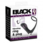 Черное эрекционное кольцо с анальной вибропробкой Vibrating Ring   Plug - Orion - в Златоусте купить с доставкой