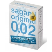 Ультратонкие презервативы Sagami Original 0.02 Extra Lub с увеличенным количеством смазки - 3 шт. - Sagami - купить с доставкой в Златоусте