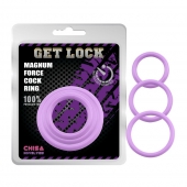 Набор из 3 сиреневых эрекционных колец Magnum Force Cock Ring - Chisa - в Златоусте купить с доставкой