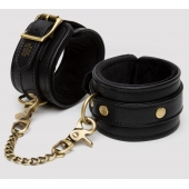 Черные оковы на ноги Bound to You Faux Leather Ankle Cuffs - Fifty Shades of Grey - купить с доставкой в Златоусте