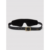 Черная плотная маска на глаза Bound to You Faux Leather Blindfold - Fifty Shades of Grey - купить с доставкой в Златоусте