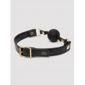Черный кляп-шар Bound to You Faux Leather Ball Gag - Fifty Shades of Grey - купить с доставкой в Златоусте