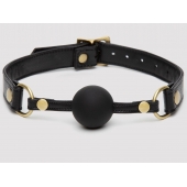 Черный кляп-шар Bound to You Faux Leather Ball Gag - Fifty Shades of Grey - купить с доставкой в Златоусте
