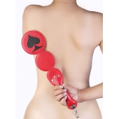 Шлёпалка  Пики  с анальным плагом - LOVETOY (А-Полимер) - купить с доставкой в Златоусте