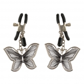Зажимы на соски с бабочками Butterfly Nipple Clamps - Pipedream - купить с доставкой в Златоусте
