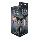Черный пояс для женщин BEST SELECT с 3 насадками - LOVETOY (А-Полимер) - купить с доставкой в Златоусте