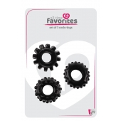 Набор из 3 черных эрекционных колец SET OF 3 COCKRINGS - Dream Toys - в Златоусте купить с доставкой