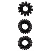 Набор из 3 черных эрекционных колец SET OF 3 COCKRINGS - Dream Toys - в Златоусте купить с доставкой