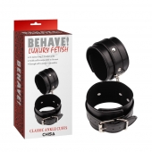 Черные оковы Classic Ankle Cuffs - Chisa - купить с доставкой в Златоусте