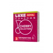 Презервативы с ароматом вишни LUXE Royal Cherry Collection - 3 шт. - Luxe - купить с доставкой в Златоусте