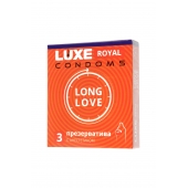 Презервативы с продлевающим эффектом LUXE Royal Long Love - 3 шт. - Luxe - купить с доставкой в Златоусте